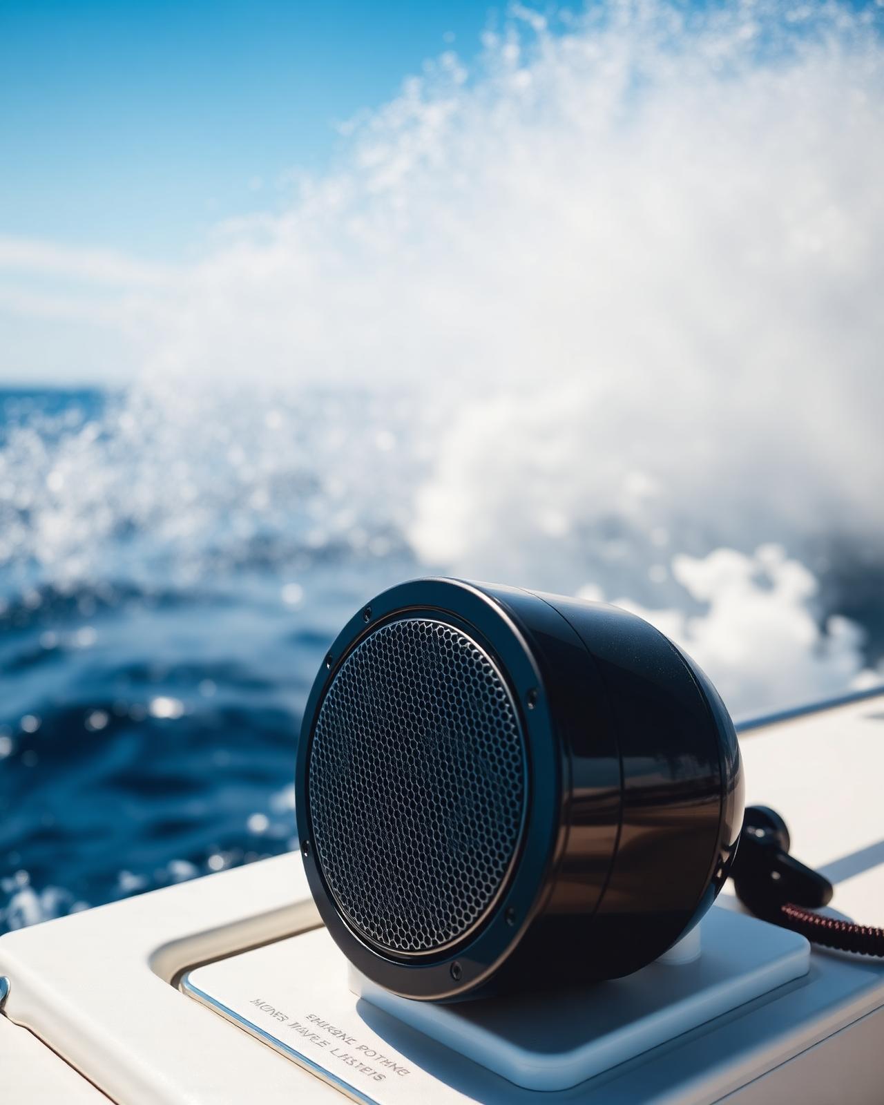 Marine speaker op boot